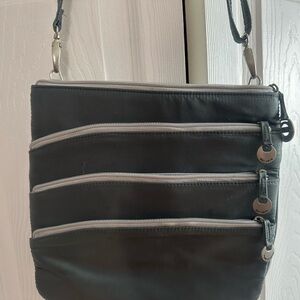 Travelon Black and Gray Crossbody Bag